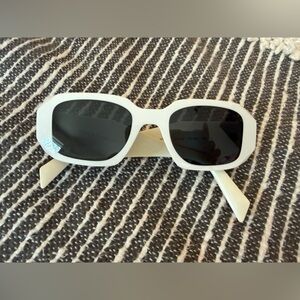 Prada - White Chunky Square Sunglasses